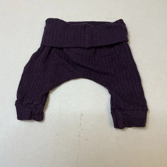 Handmade 2 Sweet Cheeks Waffle Knit Set 0-3M Purple Lounge Outfit - Picture 9 of 11
